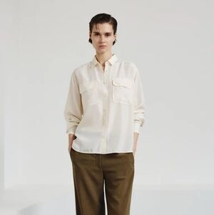 NWT COS Ecru Pocket Utility Shirt 8